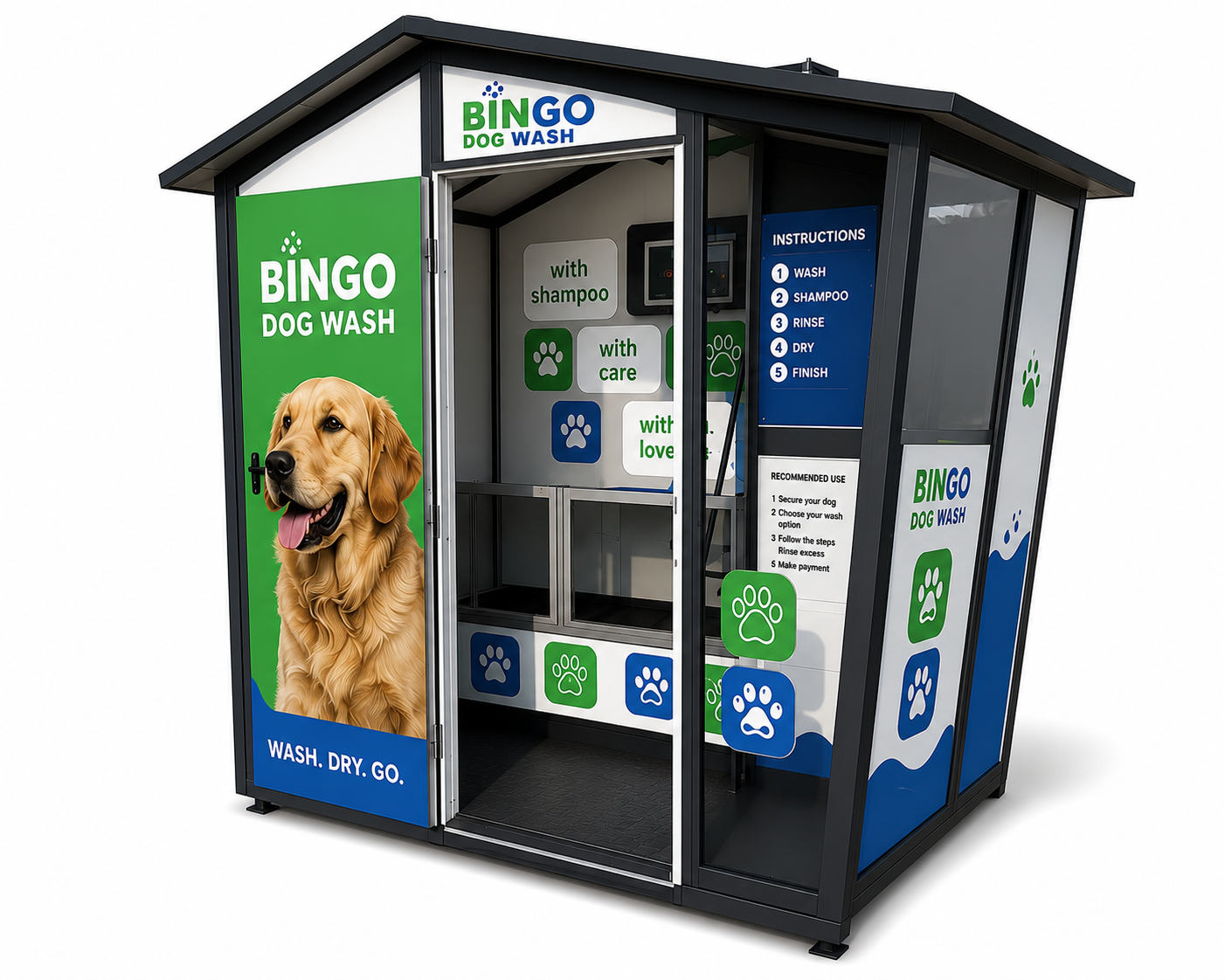 Bingo Dog Wash self-service dog wash kiosk